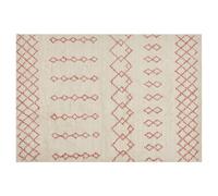 Beliani Rug Buxar Beige 140 X 200 Cm Cotton