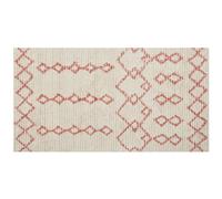 Beliani Rug Buxar Beige 80 X 150 Cm Cotton