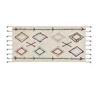 Beliani Rug Corum Beige 80 X 150 Cm Cotton