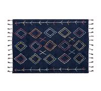 Rug CORUM Black 140 x 200 cm Cotton