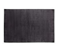 Beliani Rug Dark Grey Viscose 160 x 230 cm Modern Handmade Living Room Home | Fabric, Solid, Handwoven, 0.6 cm Pile
