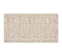 Cotton Area Rug 80 x 150 cm Beige and Pink EDIRNE