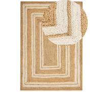 Beliani Rug Elmali Beige 160 X 230 Cm Jute