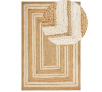 Beliani Rug Elmali Beige 200 X 300 Cm Jute