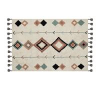 Beliani Rug ESKISEHIR Beige 140 x 200 cm Cotton