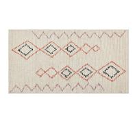 Beliani Rug Guwahati Beige 80 X 150 Cm Cotton