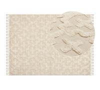 Beliani Rug Itanagar Beige 160 X 230 Cm Cotton
