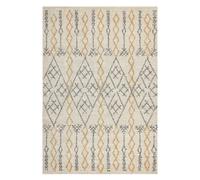 Beliani Rug Kadapa Beige 140 X 200 Cm Cotton