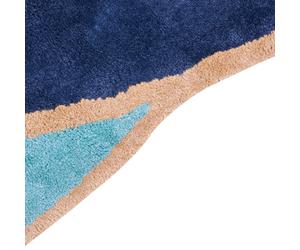 Beliani Rug Kanrach Navy Blue 200 X 200 Cm Viscose