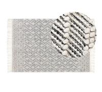 Wool Area Rug 160 x 230 cm Grey and Off-White KAVAK