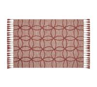 Beliani Rug Kirsehir Red 140 X 200 Cm Cotton