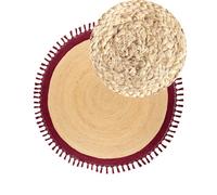 Beliani Rug Marts Dark Red 200 Cm Jute