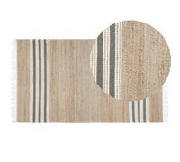 Beliani Rug Mirza Grey 80 X 150 Cm Jute