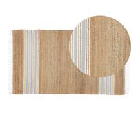 Beliani Rug Mirza Light Blue 80 X 150 Cm Jute