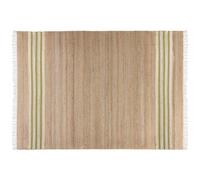 Beliani Rug Mirza Olive Green 160 X 230 Cm Jute