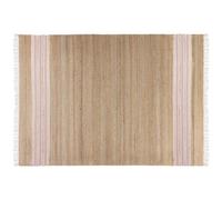 Beliani Rug Mirza Pastel Pink 160 X 230 Cm Jute