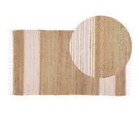 Beliani Rug Mirza Pastel Pink 80 X 150 Cm Jute