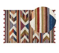 Beliani Rug Mrgashat Multicolour 200 X 300 Cm Wool Kilim