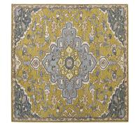 Wool Area Rug 200x 200 cm Yellow and Blue MUCUR
