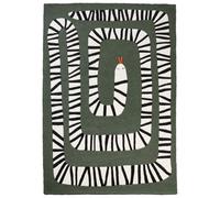 Beliani Rug Okapi Dark Green 160 X 230 Cm