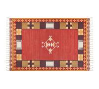 Beliani Rug Parakar Multicolour 200 X 300 Cm Cotton Kilim