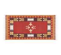 Beliani Rug Parakar Multicolour 80 X 150 Cm Cotton Kilim