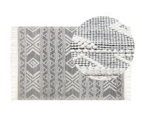 Rug PAZAR Black/ White 160 x 230 cm Wool