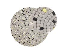 Beliani Rug Penek Light Grey 140 Cm Wool