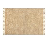 Rug SANLIURFA Sand Beige 160 x 230 cm Cotton