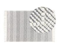 Wool Area Rug 160 x 230 cm Grey and Off-White TONYA