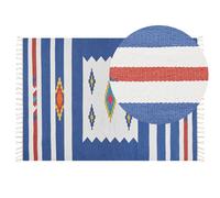 Beliani Rug Varser Multicolour 140 X 200 Cm Cotton Kilim