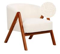 Beliani Armchair SKEI Boucle White, White