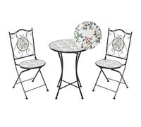 Beliani Rustic Bistro Set Collio Metal Black