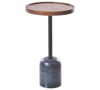 Beliani Rustic Side Table Rainy Metal Black