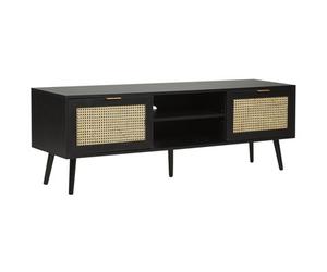 Beliani Rustic Tv Stand Opoco Black