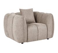 Beliani Scandinavian Armchair Ness Fabric Taupe