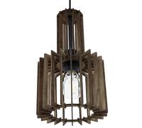 Beliani Scandinavian Pendant Lamp Dark Wood Niari