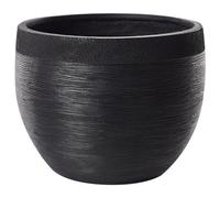 Beliani Plant Pot Zakros 50cm Black, Black