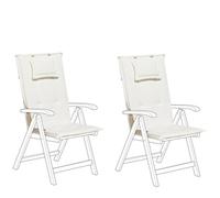 Beliani Set Of 2 Back/seat Cushions Java/amantea 50 X 70 Cm Off-White