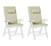 Beliani Set Of 2 Back/seat Cushions Java/amantea Premium 50 X 70 Cm Green