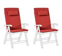 Beliani Set Of 2 Back/seat Cushions Java/amantea Premium 50 X 70 Cm Red
