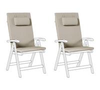 Set of 2 Back/Seat Cushions JAVA/AMANTEA PREMIUM 50 x 70 cm Taupe