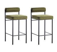 Set of 2 Bar Chairs AMAYA Green