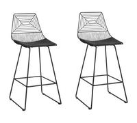 Set of 2 Bar Chairs BISBEE Metal Black