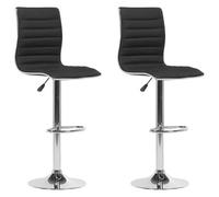 Swivel Stool Swivel Set of 2 Black LUCERNE