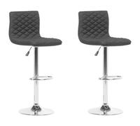 Beliani Set Of 2 Bar Chairs Orlando Swivel Black