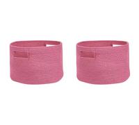 Beliani Set Of 2 Baskets Chiniot Cotton Fuchsia Pink