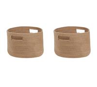 Beliani Set Of 2 Baskets Chiniot Cotton Natural