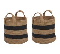 Beliani Set Of 2 Baskets Gerede Jute Natural