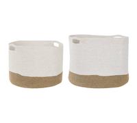 Beliani Set Of 2 Baskets Kahan Cotton White